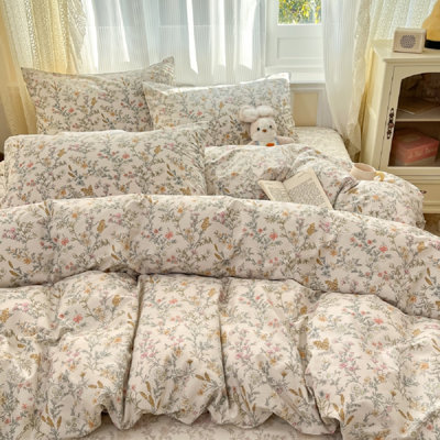 Ensemble de housse de couette à motif floral 3 pièces Nayoroom Housse de couette en coton Boho