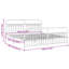 Structure de lit en métal avec tête de lit August Grove®-386432564