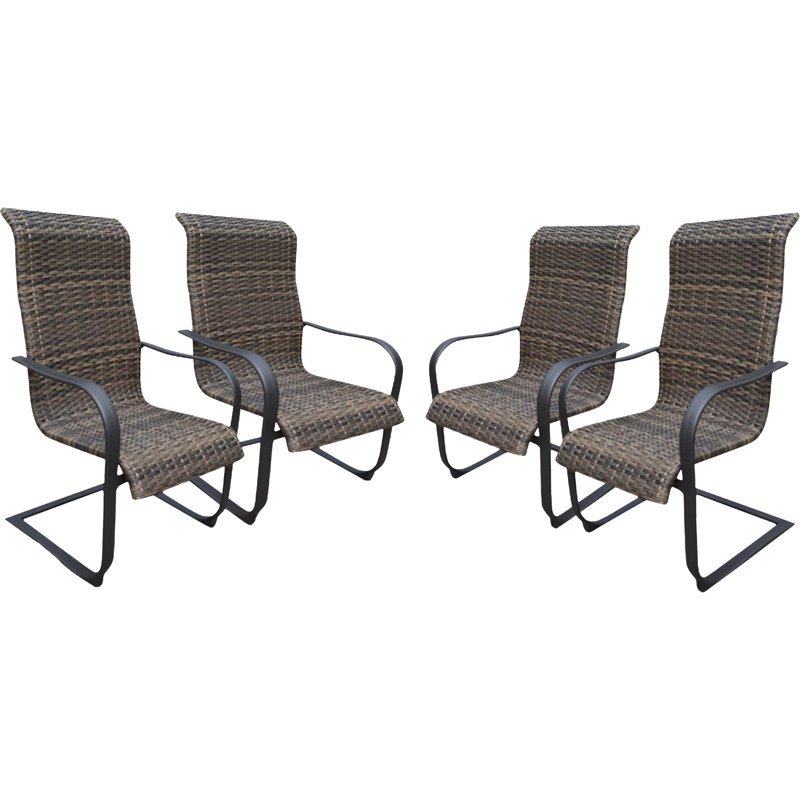 Steel Outdoor Dining Armchair with Cushions