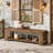 55.12-Inch 2-Tier Wood Shoe Bench