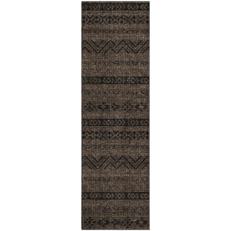 Premium Machine Washable Prisco Chocolate Rug, Runner 2'3" x 7'6"
