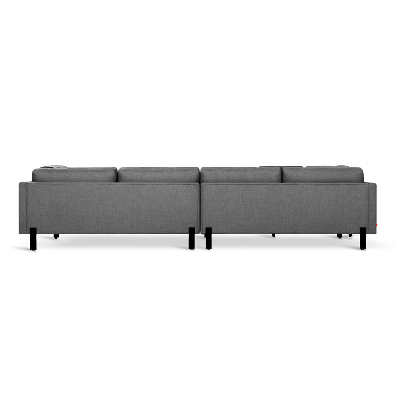 Silverlake XL Sectional, Left Hand Facing, Andorra Pewter Performance Basketweave
