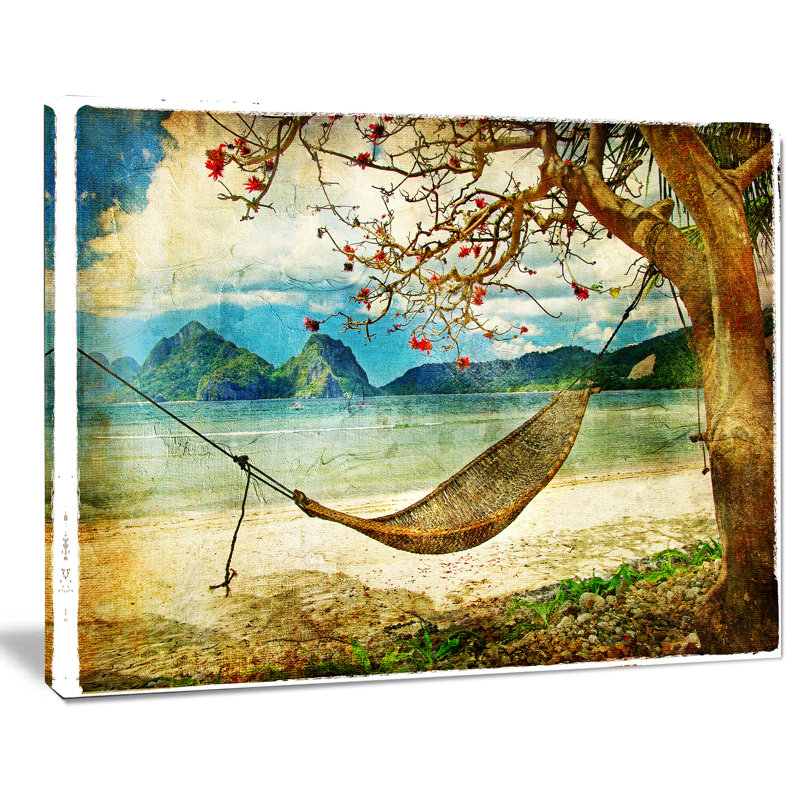 « tropical sleep swing », impression Digital, H 30 po x l 40 po x P 1,5 po, Toile tendue