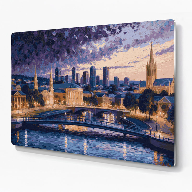 Cities Adelaide Australia Grey Metal Wall Art, 240" H x 288" W x 0.05" D