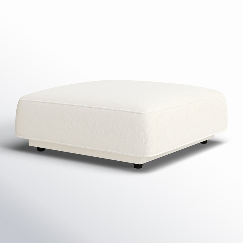 Catalya Upholstered Ottoman, Novax White Boucle