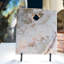 Agate translucide miel avec support