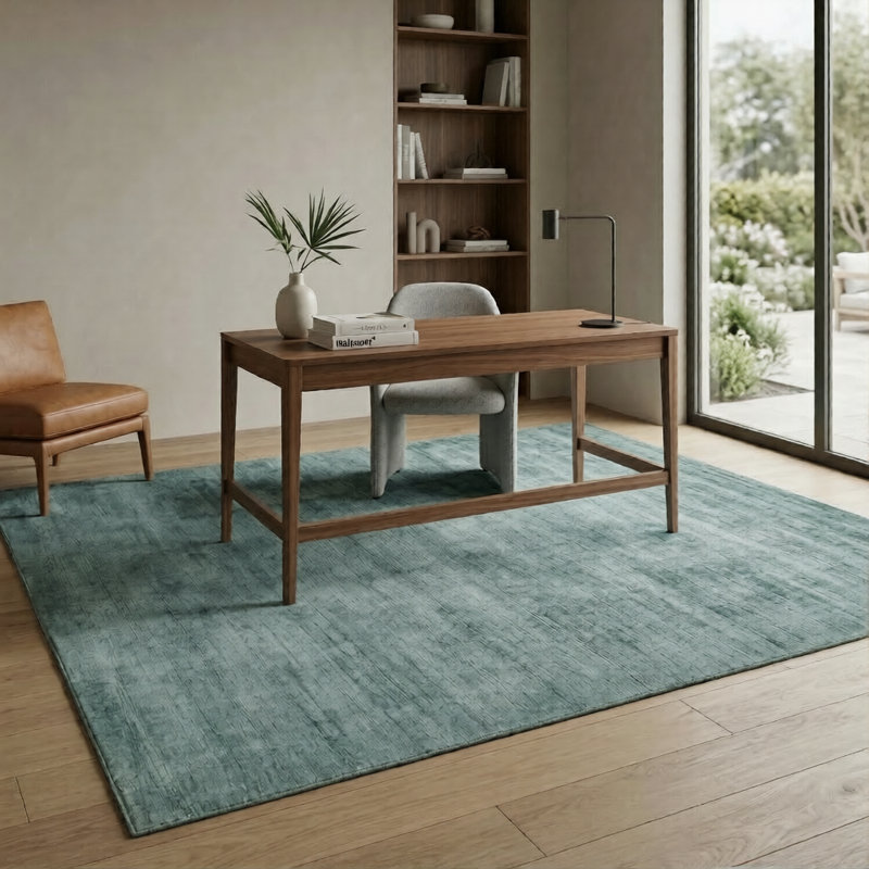 Tapis en viscose tissé à la main Affinity London, Rectangle 9 pi x 12 pi