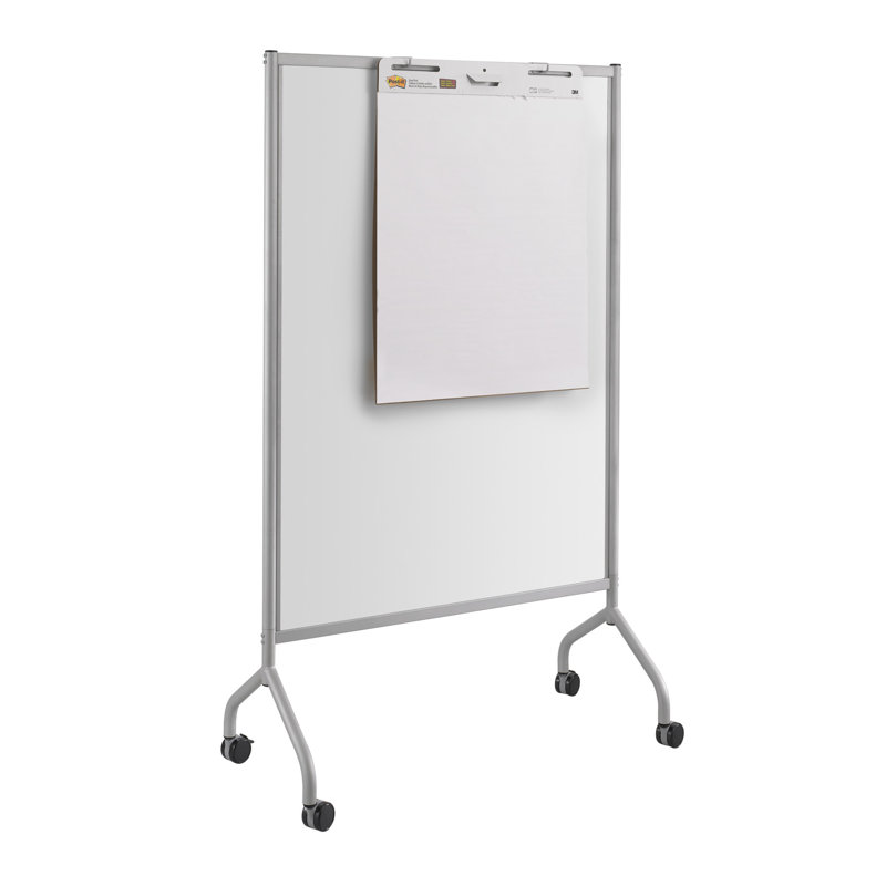 Impromptu Full Collaboration Screen Mobile Magnetic Whiteboard, 6' H x 4' W, Grey