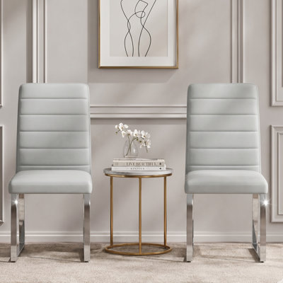Ensemble de 2 chaises de bureau / salle à manger en polyuréthane de première qualité avec mousse haute densité, pieds en fer robuste (galvanoplastie / peinture en aérosol), plusieurs couleurs. Assemblage facile