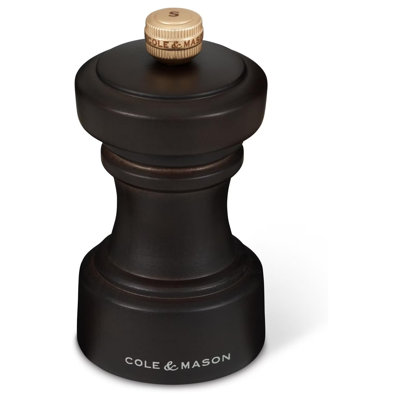 Hoxton Beech Wood Salt Mill 104mm - Black
