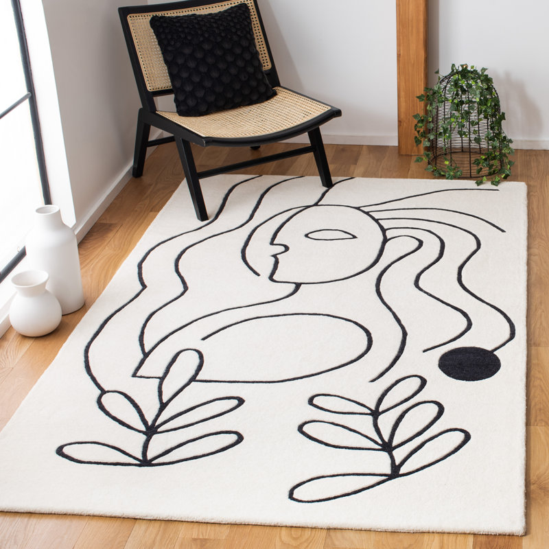 Cliften Hand Tufted New Zealand Wool Rug, Rectangle 6' x 9'