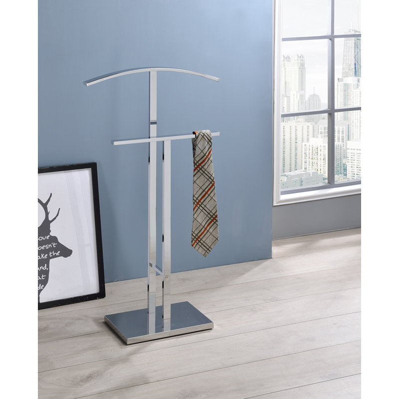 Valet en métal Modern, Métal chromé