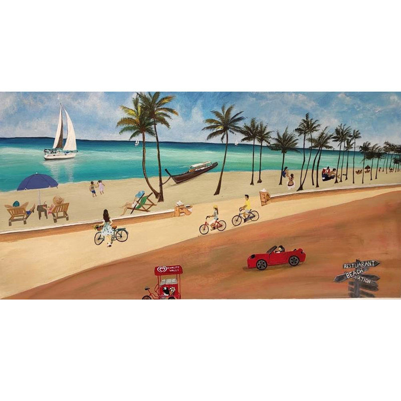Plage magnifique | Acrylique sur toile | Décoration murale