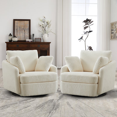 40.6'' Wide Swivel Club Chair（Set of 2)
