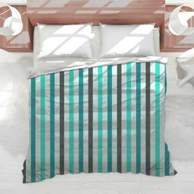 Vertical Blue Stripes Comforter