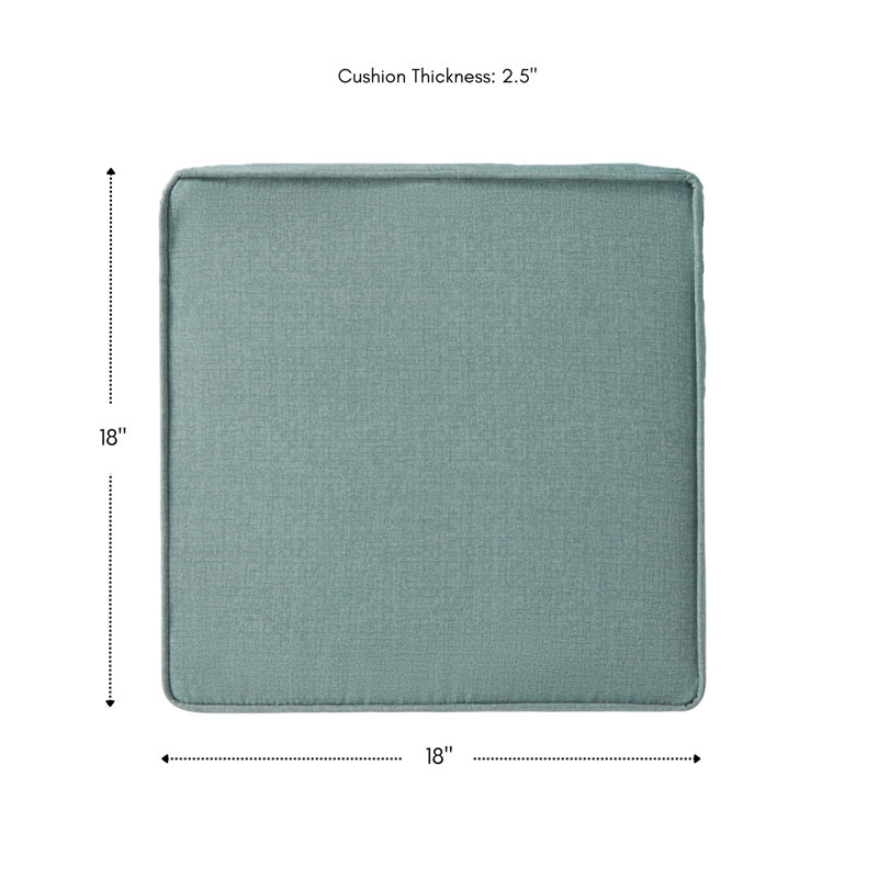 Outdoor Dining Chair Seat Pad, Seaglass