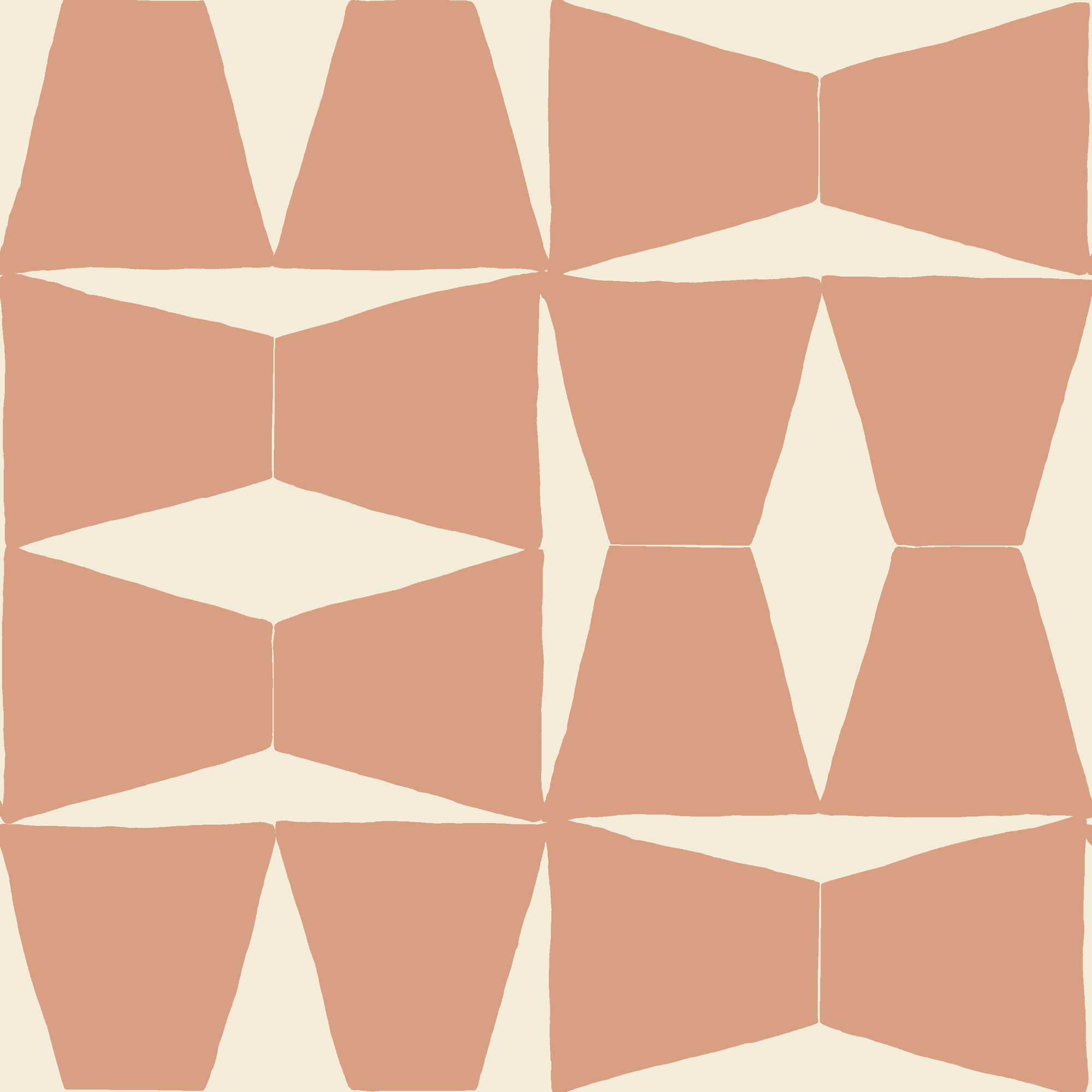 Albie Geometric Wallpaper, Orange/Cream