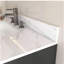 Comptoir de meuble-lavabo en marbre de 43 pouces, comptoir blanc avec 3 trous de robinet pré-percés, comptoir de salle de bain avec lavabo central rectangulaire encastré et dosseret de 4 po de hauteur, Bianco Carrara Venato