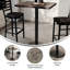 Plateau de table commercial en bois massif de L 30 po x l 24 po avec base de bar d'une hauteur de 18 po-776346346-776346350-776346345