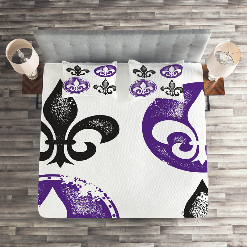 Traditional Polyester Coverlet, King Bedspread + 2 Shams