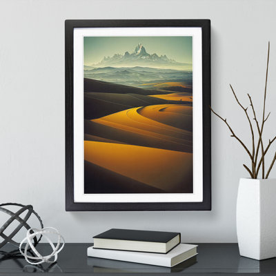 Serene Mountain Landscape - Picture Frame Graphic Art