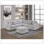 Ensemble de canapé-lit modulaire décontracté simple et capitonné 4 pièces-1512038009