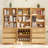 71" H X 70.9" W Bookcase Cabinet With Glass Doors & Open Shelves, 3-Tier Modern Bookshelf With Open Storage Bookcase(A+2B)