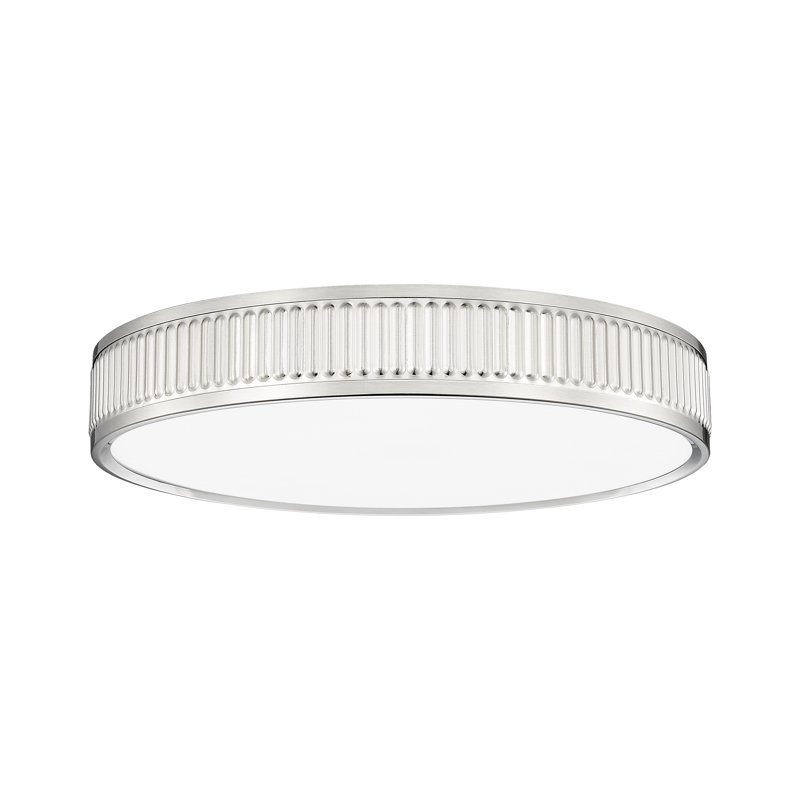 Plafonnier encastré 1 lumière 16,75 po Joanie, Nickel brossé
