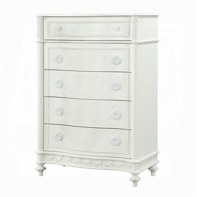 Commode 5 tiroirs Ivoire