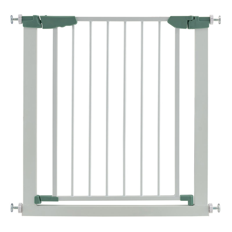 Demoraes Metal Pressure Mounted Pet Gate With Door, White