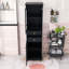 Armoire de salle de bain autoportante chic de 63 po de hauteur avec tablettes réglables, 2 tiroirs et quincaillerie dorée Chic-1984793251