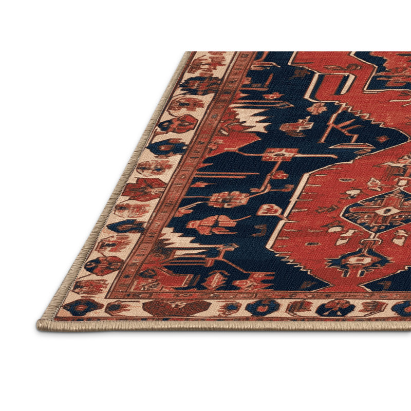 Tapis brun lavable à la machine, Rectangle 7 pi x 9 pi