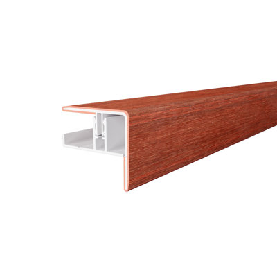 Alusions 1.81 in. x 2 in. x 8 ft. Swedish Red Composite Aluminum F Trim Kit for .5 in. Board