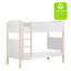 Tiptoe Bunk Bed And Hudson 6 Drawer Dresser, White And Washed Natural