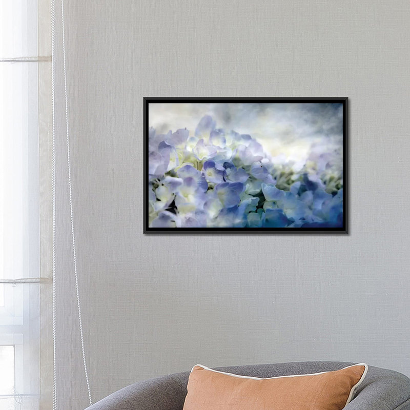 « calme », impression sur toile, H 18 po x l 26 po x P 1,5 po, Pas de tapis, Toile avec cadre noir