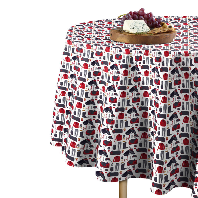 Callie Geometric Round Tablecloth, 84" L x 84" W