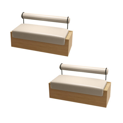 Banc rembourré simple en similicuir