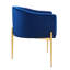 Chaises d'appoint performance en velours capitonné Savour-1940475296