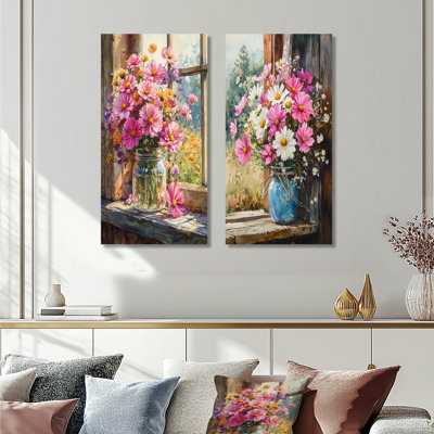 «Country Garden», ensemble de 2 reproductions d'art mural en métal