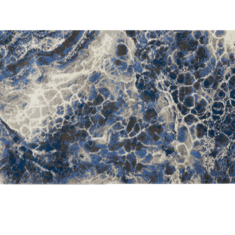 Viscose Abstract Indoor Rug, Rectangle 5'6" x 8'