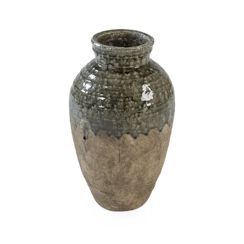 Stoneware Table Vase, 22.45" H x 13.25" W x 13.25" D