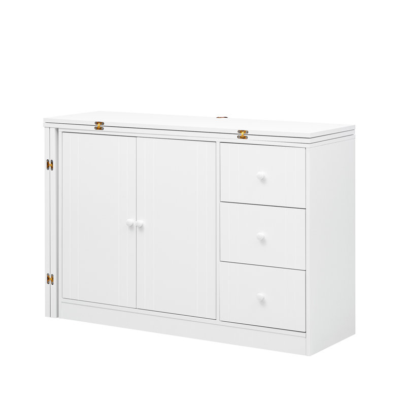 Buffet polyvalent avec table convertible et rangement abondant pour toutes les pièces