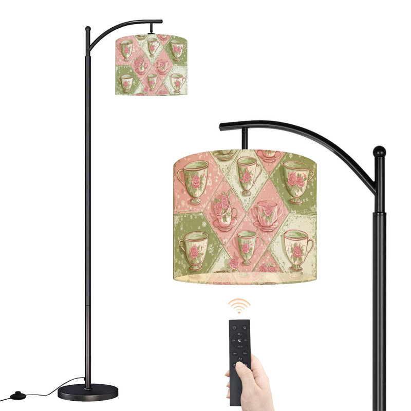 Lampe sur pied avec abat-jour réglable Boho