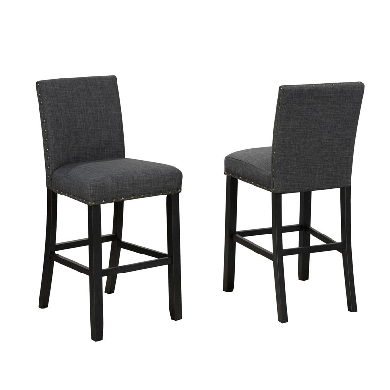 Tabouret Bravar, Tabouret de bar (siège d'une hauteur de 29 po), Gris
