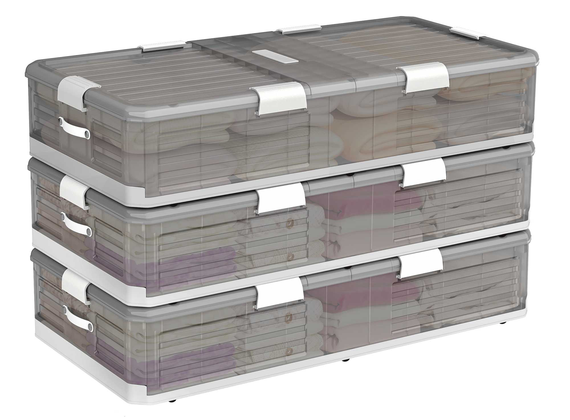 Rebrilliant 3 Packstorage Bin Under Bed Storage Containers Stackable ...