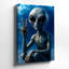 Alien, signe de paix sur la lune, espace, science-fiction, affiche, décoration intérieure, reproduction d'art sur toile, œuvre d'art moderne pour le salon, bureau de la chambre à coucher, mur de la galerie, appartement, loft-434810037