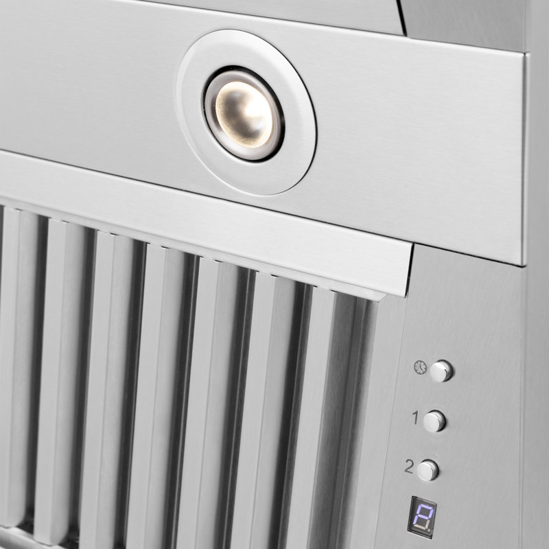 52" 700 CFM Ducted Insert Range Hood in Stainless Steel, 58"