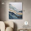 Art abstrait bleu sur toile dorée par Art Remedy-104627144-104627155