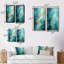 «Turquoise Tranquility», 2 pièces sur toile-17432700-17432701