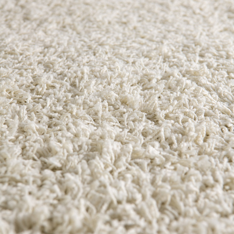 Tapis ivoire à poils longs Renesha, Rectangle 2 pi 2 po x 3 pi